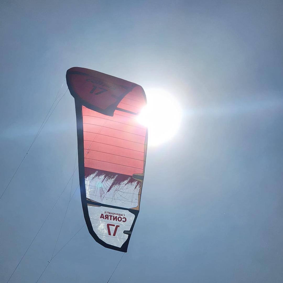 Kites over the wide, flat Jambiani lagoon