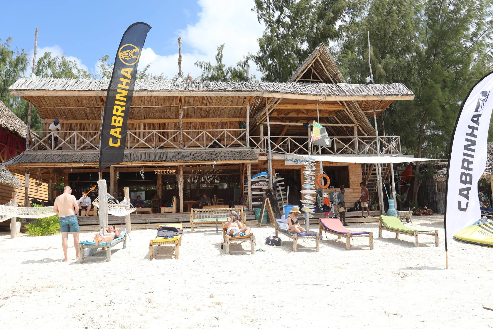 The beachfront Coffee Club café at Coconuts Kite